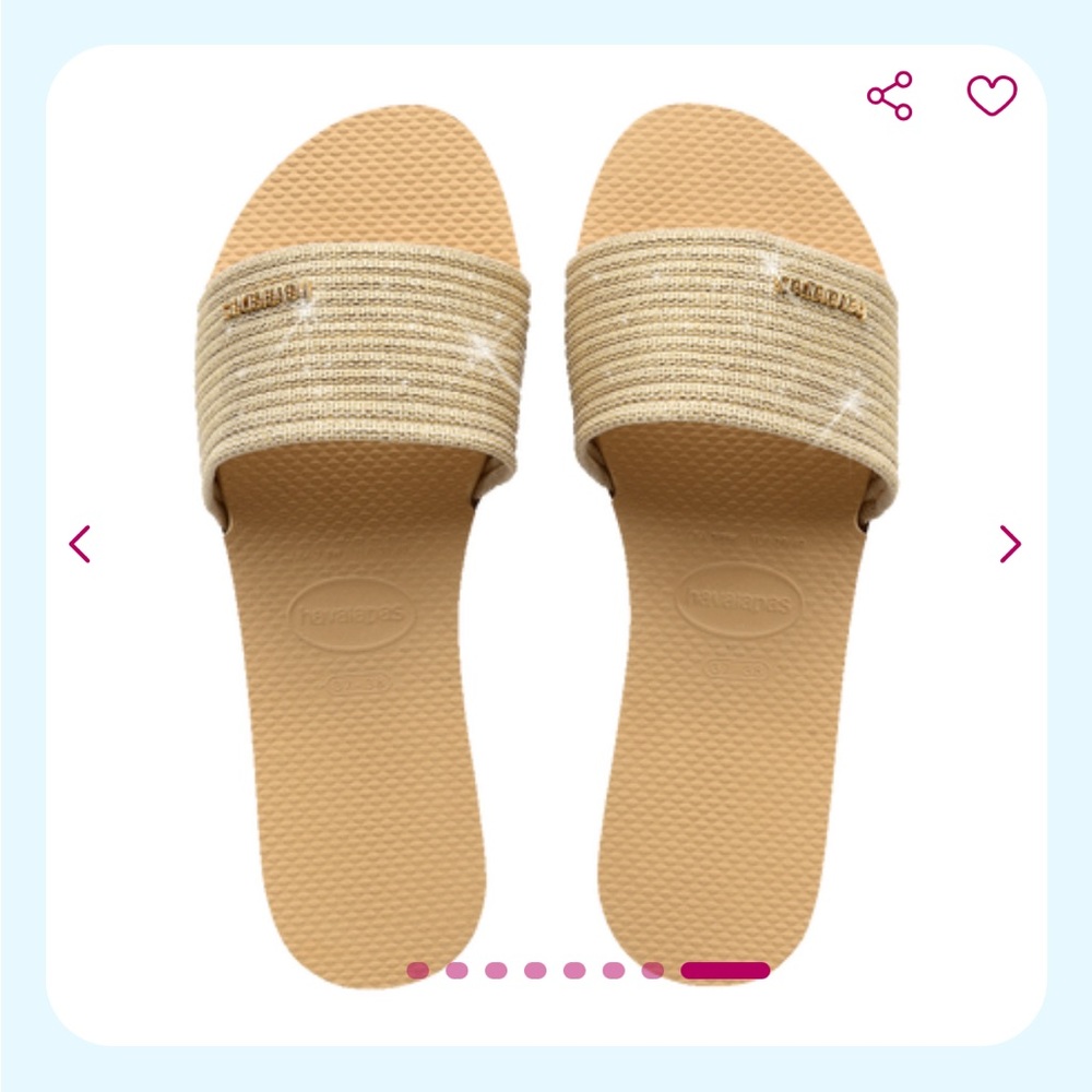 NWT Havaianas You Malta Metallic Sandals